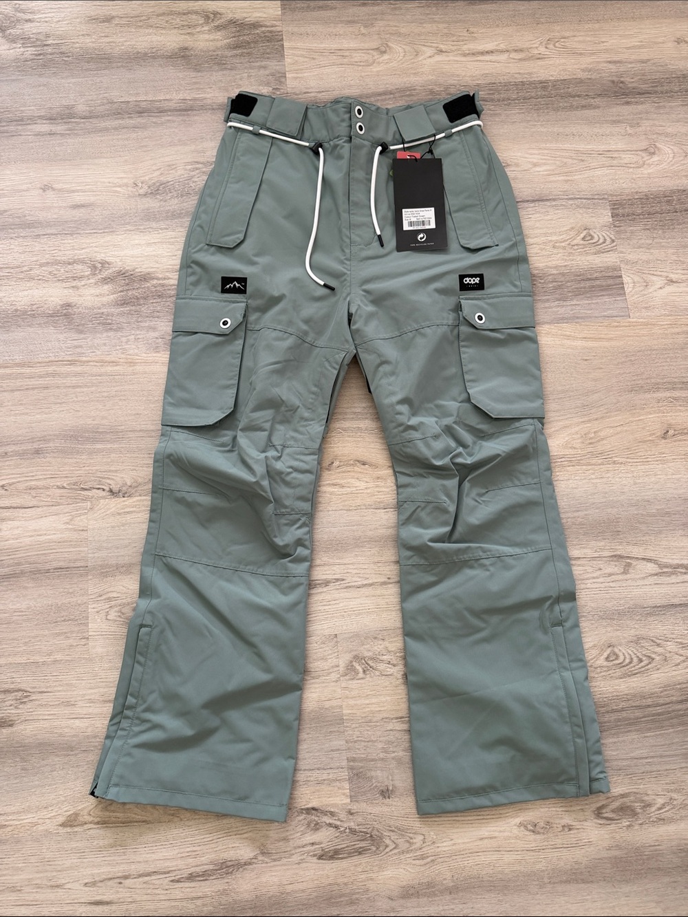 Women’s Cargo Snow Pants in Sage Green - Dope Snow